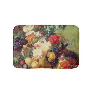Still Life with Flowers and Fruit Bath Mat
