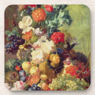 Still Life with Flowers and Fruit Coaster