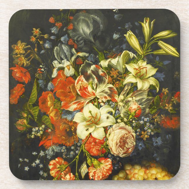 Still Life with Flowers and Fruit  Coaster (Front)