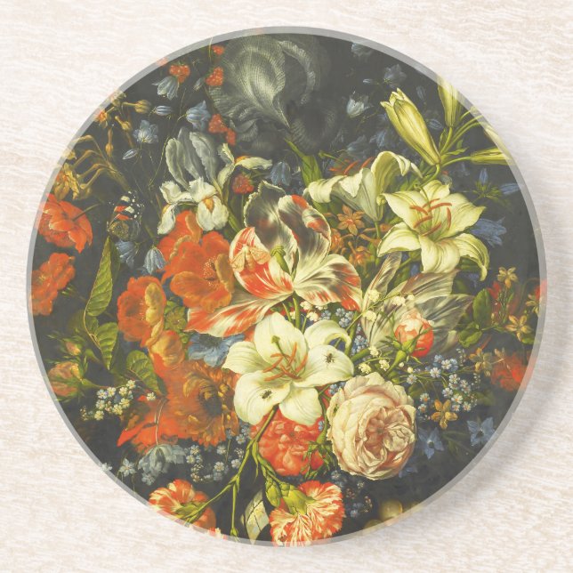 Still Life with Flowers and Fruit  Coaster (Front)
