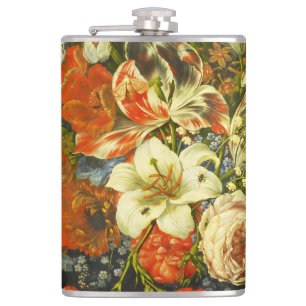 Still Life with Flowers and Fruit  Hip Flask