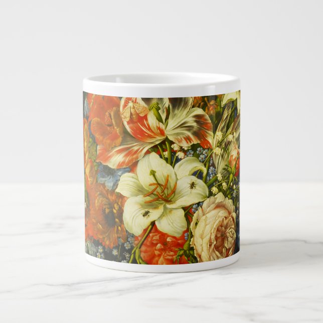Still Life with Flowers and Fruit  Large Coffee Mug (Front)