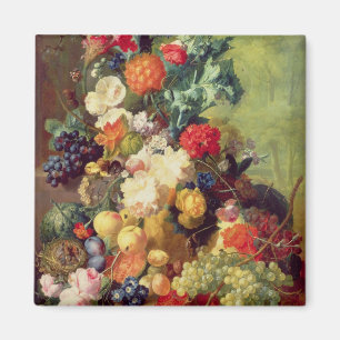 Still Life with Flowers and Fruit Magnet