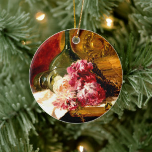 Still Life with Flowers and Glass,  Ceramic Ornament