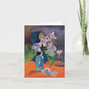 Still Life with Flowers and Idol Paul Gauguin Card