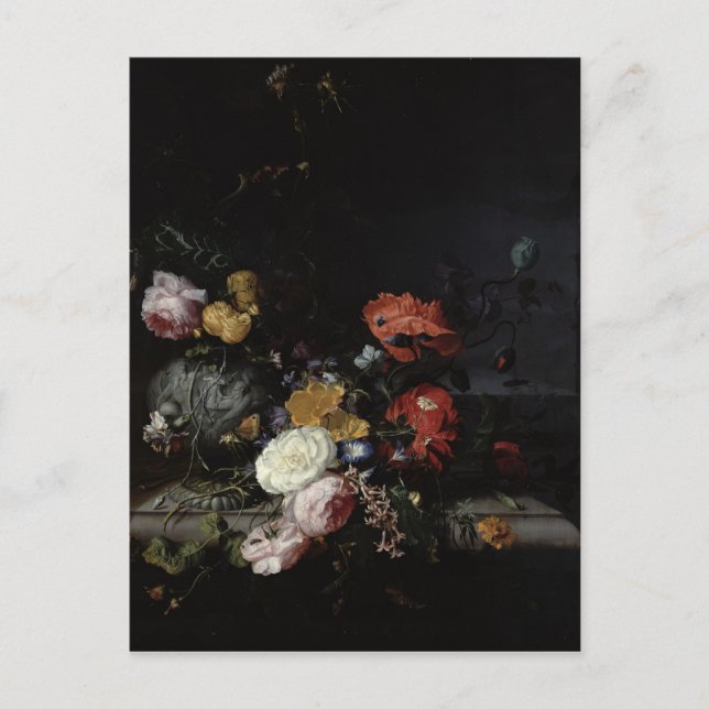 Still Life with Flowers and Insects Postcard (Front)