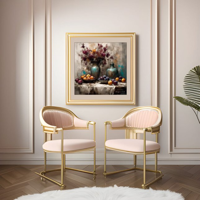 Still Life with Flowers and Plums - Print (Creator Uploaded)