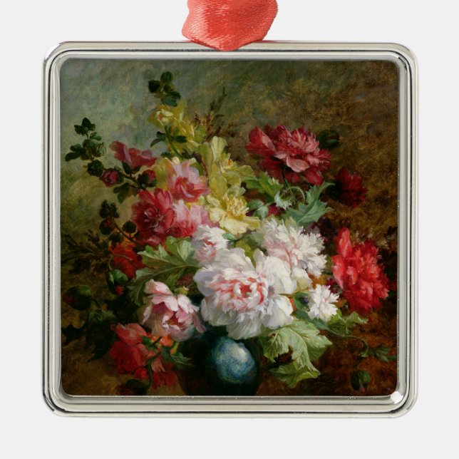 Still life with flowers and sheet music metal tree decoration (Front)