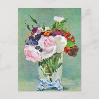 Still Life with Flowers by Manet Postcard