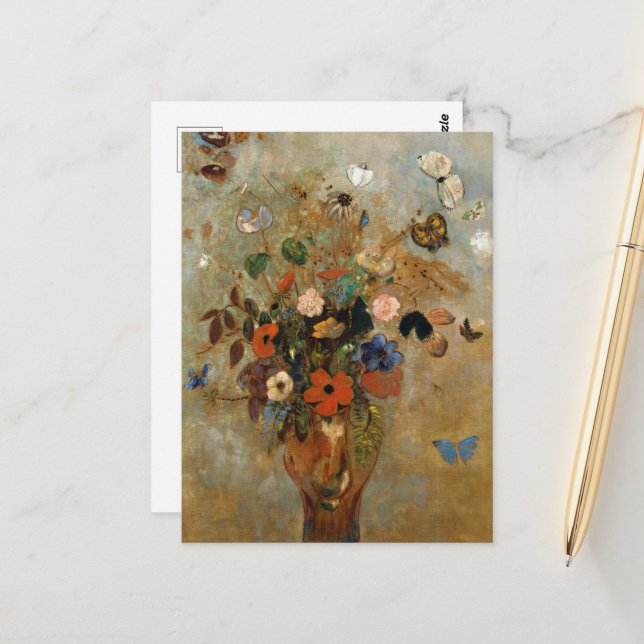 Still Life with Flowers by Odilon Redon Postcard (Front/Back In Situ)