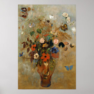 Still Life with Flowers by Odilon Redon Poster