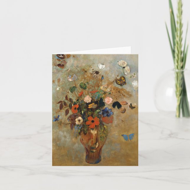 Still Life with Flowers by Odilon Redon Thank You Card (Front)