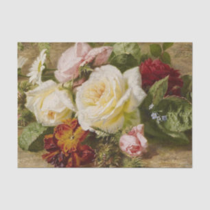 Still Life with Flowers by Simon Saint Jean Tissue Paper