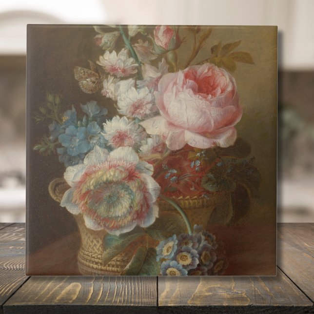 Still Life With Flowers – Cornelis van Spaendonck Ceramic Tile (Creator Uploaded)