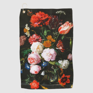 Still Life with Flowers in a Glass Vase Classic Golf Towel