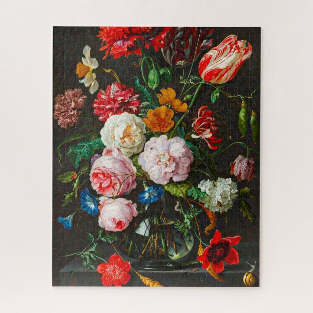Still Life with Flowers in a Glass Vase de Heem  Jigsaw Puzzle (Vertical)