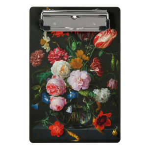 Still Life with Flowers in a Glass Vase  Mini Clipboard