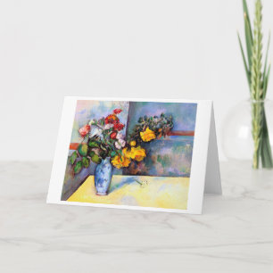 Still Life with Flowers in a Vase, Paul Cezanne Card