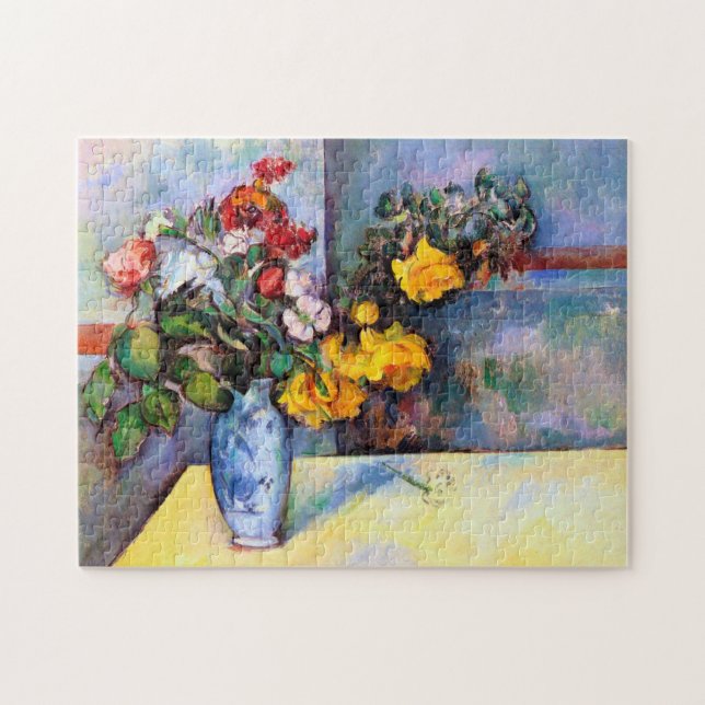 Still Life with Flowers in a Vase, Paul Cezanne Jigsaw Puzzle (Horizontal)