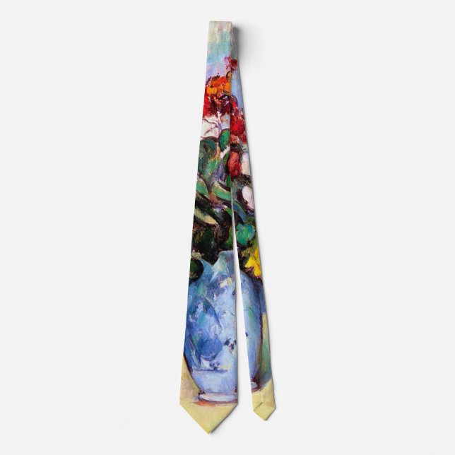 Still Life with Flowers in a Vase, Paul Cezanne Tie (Front)
