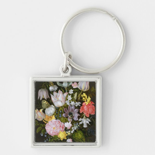Still Life with Flowers Key Ring (Front)