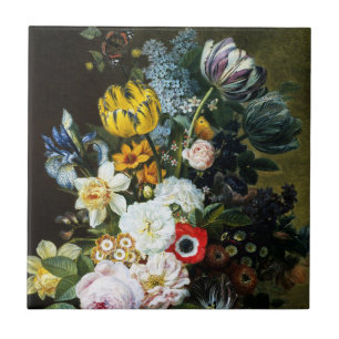 Still Life with Flowers painting Ceramic Tile