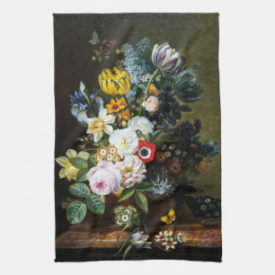 Still Life with Flowers painting Tea Towel