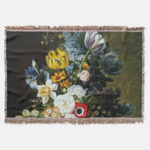 Still Life with Flowers painting Throw Blanket