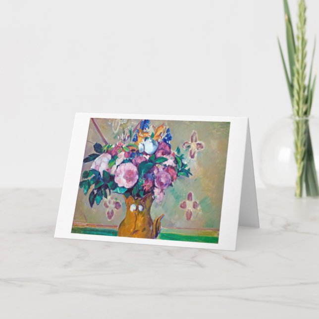 Still Life with Flowers, Paul Cezanne Card (Front)