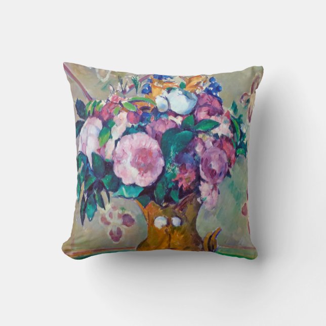 Still Life with Flowers, Paul Cezanne Cushion (Front)