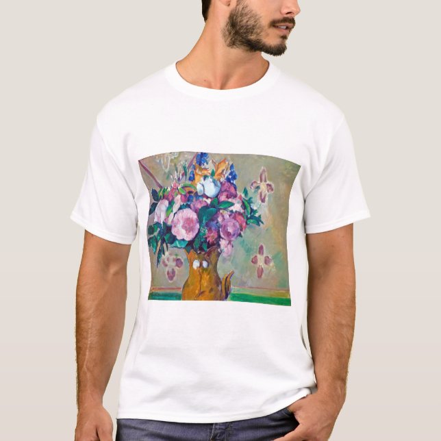 Still Life with Flowers, Paul Cezanne T-Shirt (Front)