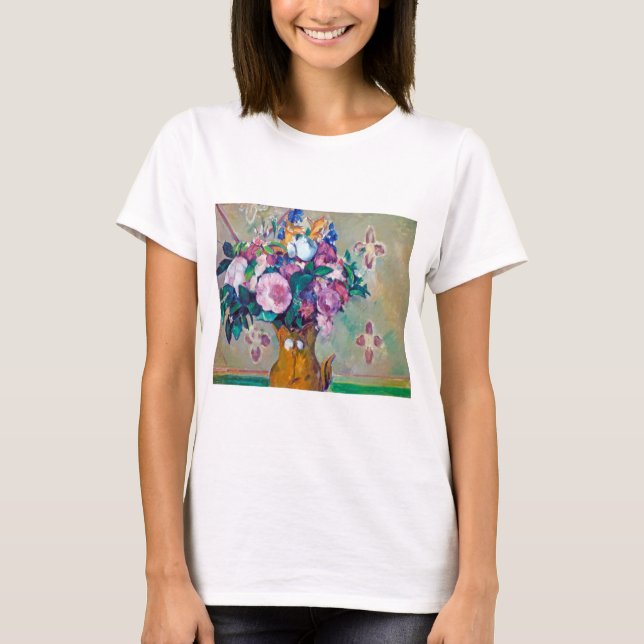 Still Life with Flowers, Paul Cezanne T-Shirt (Front)