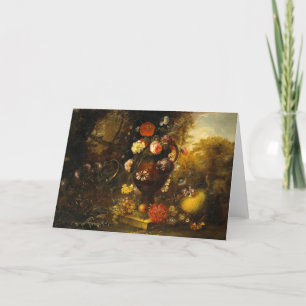 Still life with flowers thank you card