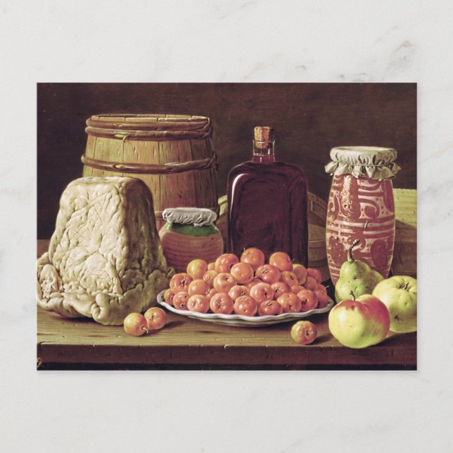 Still Life with Fruit and Cheese Postcard (Front)