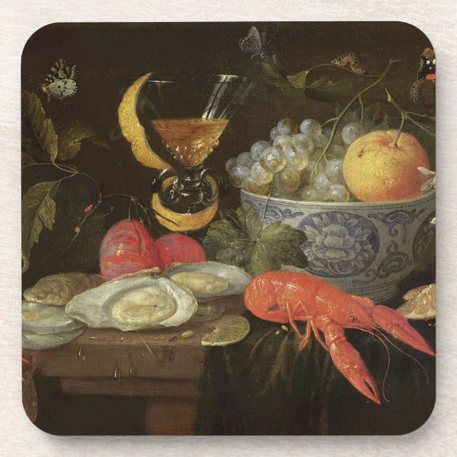 Still Life with Fruit and Shell Fish, 1653 (oil on Coaster (Front)