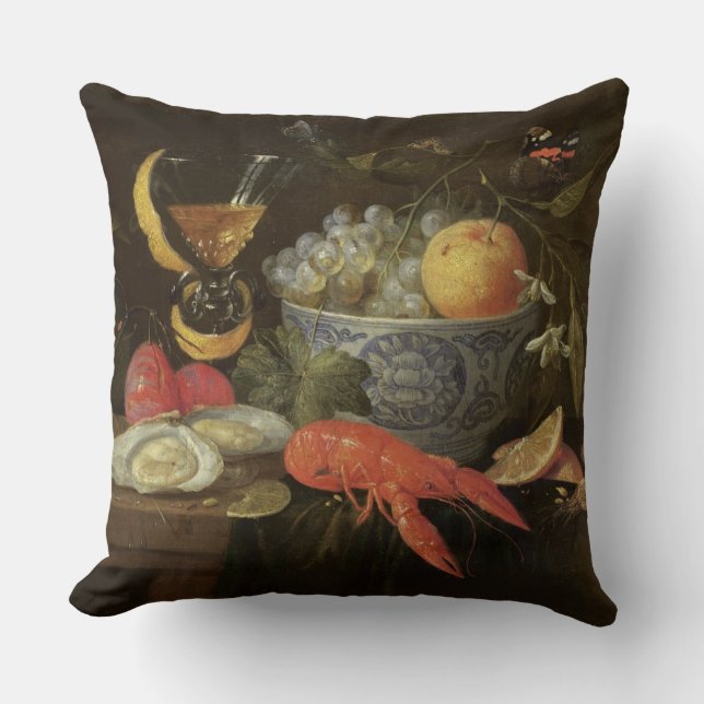 Still Life with Fruit and Shell Fish, 1653 (oil on Cushion (Front)