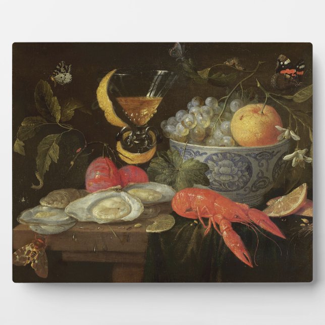 Still Life with Fruit and Shell Fish, 1653 (oil on Plaque (Front)