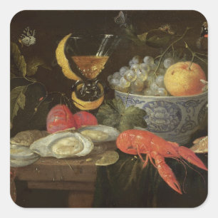 Still Life with Fruit and Shell Fish, 1653 (oil on Square Sticker