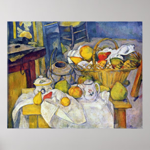 Still Life with Fruit Basket by Paul Cezanne Poster