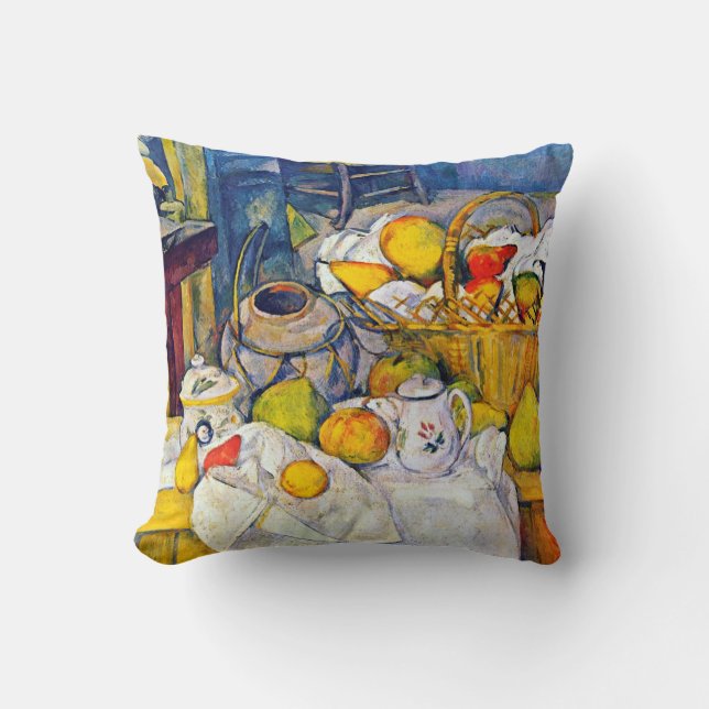 Still Life with Fruit Basket, Paul Cezanne Cushion (Front)