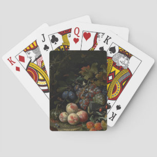 Still Life with Fruit, Foliage and Insects, c.1669 Playing Cards