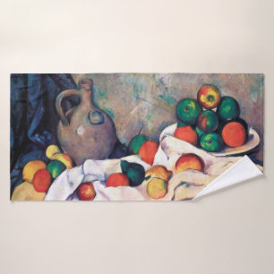 Still Life with Fruits, Paul Cezanne Bath Towel