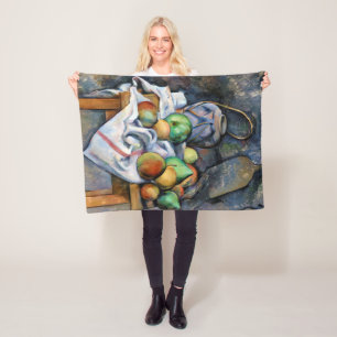 Still Life with Fruits, Paul Cezanne Fleece Blanket