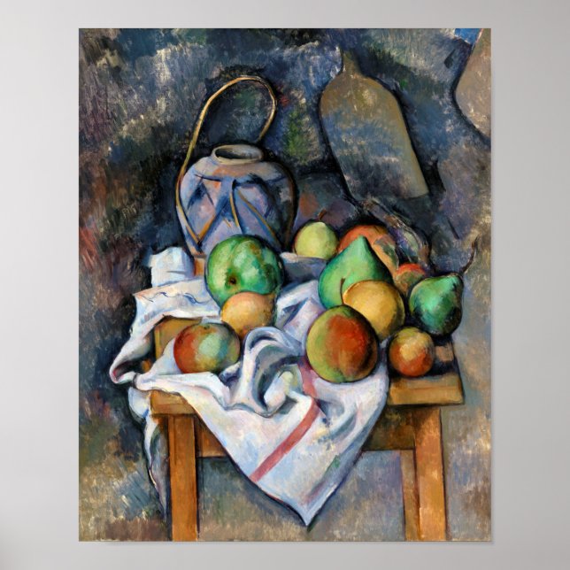 Still Life with Fruits, Paul Cezanne Poster (Front)