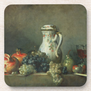 Still Life with Grapes and Pomegranates, 1763 (oil Coaster