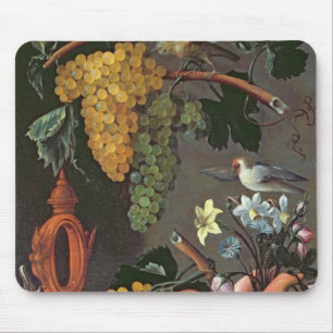Still Life with Grapes, Birds and flowers Mouse Pad