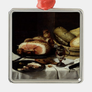 Still Life with Ham Metal Ornament