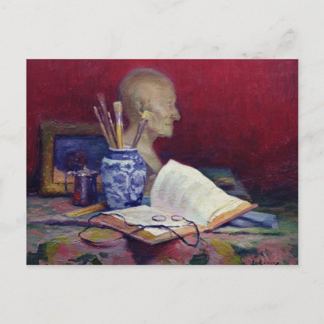 Still Life with Head of Voltaire Postcard (Front)