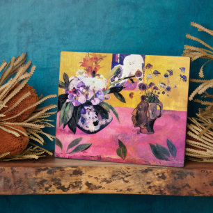 Still Life with Head-Shaped Vase Paul Gauguin Plaque