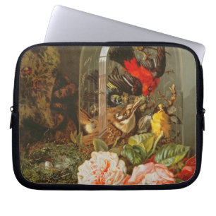 Still Life with Humming Bird in a Glass Dome Laptop Sleeve
